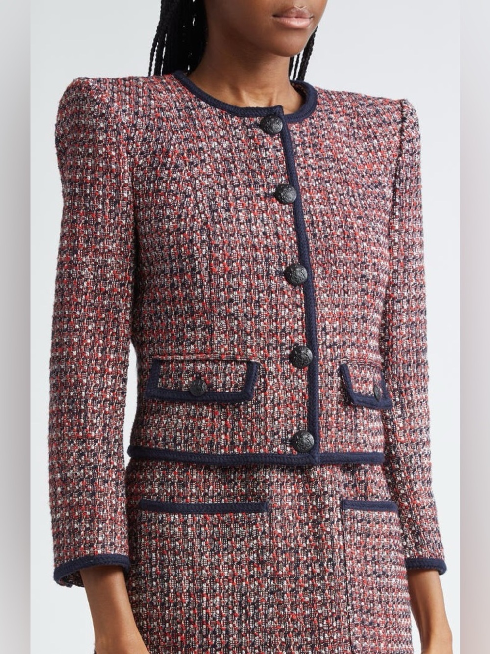 NWT Veronica Beard Ceres Metallic Cotton blend Tweed Jacket